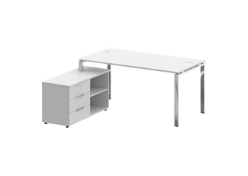 Стол METAL SYSTEM DIRECT рабочий руководителя с опорной тумбой L  БГ.СРТ-4.8L  1700*1620*750